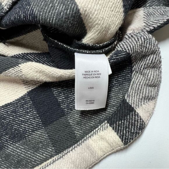 Lucky Brand Plaid Shacket Button Front Flannel Large - Picture 11 of 13
